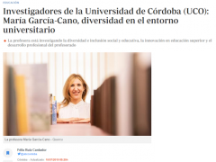 María García-Cano difunde las líneas de investigación del grupo en un artículo en ABC (Córdoba, 15 julio 2019)