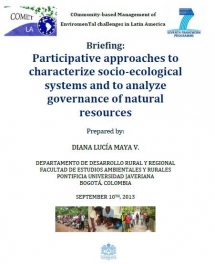 Participative approaches to characterize socio-ecological systems and analyze governance of natural resources