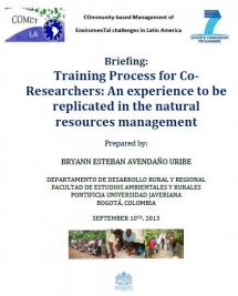 Training Process for Co-Researchers: An experience to be replicated in the natural resources managementfil