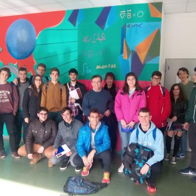 3 de febrero de 2016, visita de los alumnos de bachillerato  de los I.E.S. Blas Infante de Córdoba y Vicente Núñez de Aguilar de la Frontera
