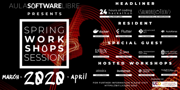 El Aula de Software Libre presenta su programa de actividades Spring Workshops Session