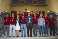 El rector recibe al equipo de balonmano de la UCO, Campeones de España 2015