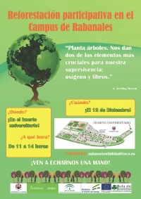Plantacin participativa en el huerto universitario de Rabanales