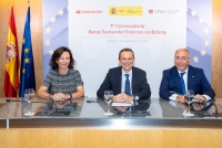 El Ministerio de Ciencia, Innovación y Universidades, Banco Santander y Crue Universidades Españolas ponen en marcha las «Becas Santander Erasmus»
