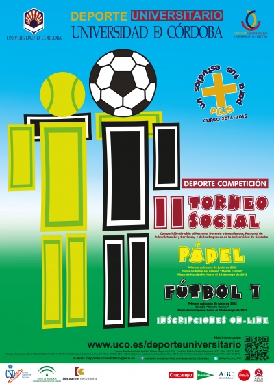 Torneos sociales de pádel y fútbol 7 para personal de la UCO  en junio.