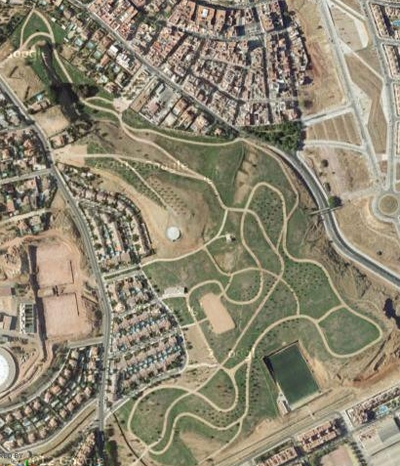 Vista aérea del parque de la Asomadilla