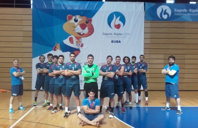 equipo de balonmano masculino en los Juegos Europeos Universitarios Zagreb-Rijeka, del pasado mes de julio