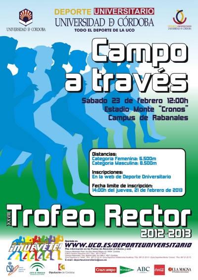Abierta la inscripcin para participar en el XXVIII Trofeo Rector de Campo a Travs