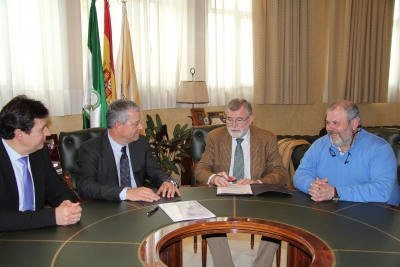 De izq. a dcha. Justo Castaño, Ramón Grau,Jose Manuel Roldán y Sebastián Ventura