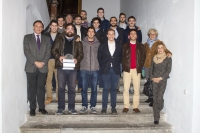 Foto de grupo de la representación de la Universidad de Córdoba, encabezada por el rector, en el acto