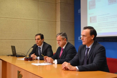 De izq a dcha, Jose Antonio Nieto, Salvador Fuentes y Jose Carlos Gómez