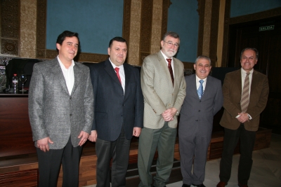 De izq a dcha. José Palma,Francisco Zurera, José Manuel Roldán, Francisco Paniagua y Juan José Ruiz