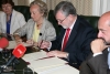 Imagen retrospectiva de la firma del acuerdo entre la Universidad de Córdoba y Pilar Citoler el pasado 20 de junio