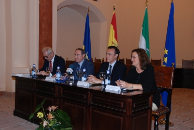 De izquierda a derecha Jose Manuel de Bernardo, Jose Antonio Ruiz, Jose Carlos Gómez y Reyes Lopera