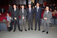 De izquierda a derecha, Antonio Cubero, Francisco Zambrana, José Carlos Gómez Villamandos, Manuel Vaquero y  Fernando Palomares, al inicio de las jornadas