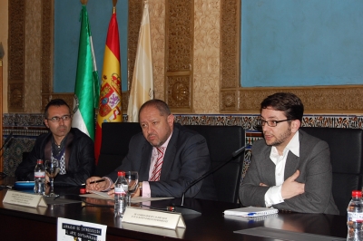 Octavio Salazar, Manuel Torralbo y Juan Ramón Barbancho en la inauguración de las Jornadas