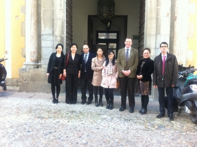 Integrantes de la delegación de universidades chinas con representantes de la Universidad de Córdoba