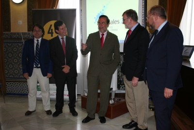 De izq. a dcha.Juan Ramón Cuadros,Justo Castaño,Manuel Gracia, Jose Manuel Roldán y Manuel Torralbo