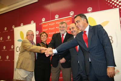 De zq a dcha, Enrique Aguilar, Isabel González, Jose Manuel Roldán, Juan Francisco Marijuán y Jose Antonio Cristóbal