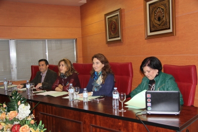 De izquierda a derecha, Alejandro Morilla, Rosario Mrida, Carmen Tabernero y Elisa Hidalgo.