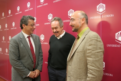 De izq. a dcha., Álvaro Pascual Leone, René Drucker-Colín e Isaac Túnez