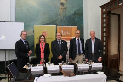 De izquierda a derecha, Manuel Guillén, Rosario Mérida, Federico Roca, Manuel Castillo y Antonio Corbalán  