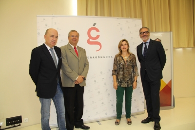 De izda. a dcha., Joaquín Roses, Juan Miguel Moreno Calderón, Rosario Mérida y Antonio Pineda