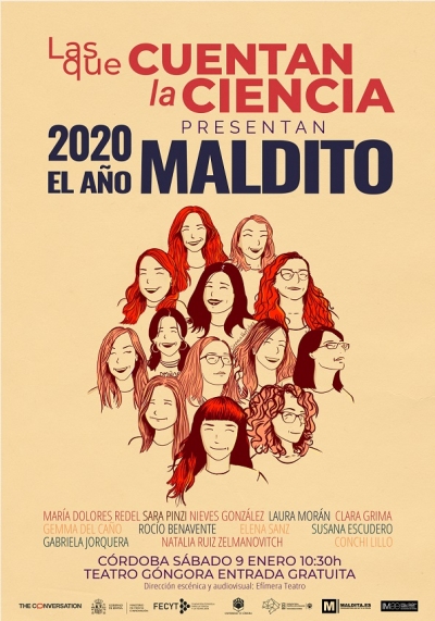 Cartel del evento 'Las que cuentan la ciencia. 2020, el Año Maldito'