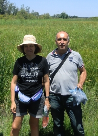 Researchers Carmen Michán and José Alhama during the field work