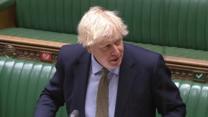 Boris Johnson durante la sesión de preguntas 