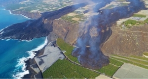 Imagen de la erupción del volcán de La Palma 