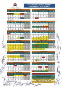 Calendario Laboral PAS UCO 2017