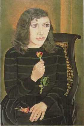 Lucien Freud: Muchacha con rosas (1948)