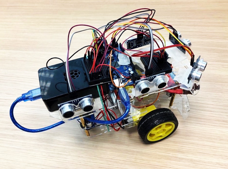 Photography of our home-made mobile robot