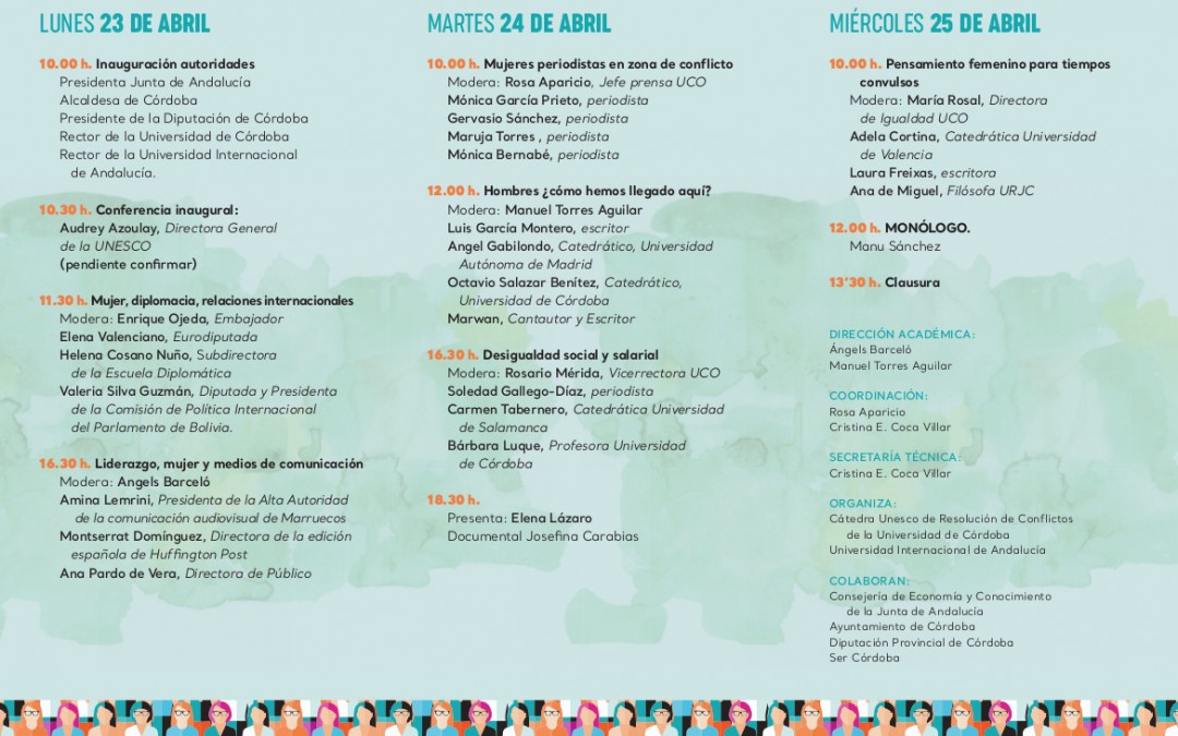 El Congreso “Córdoba, ciudad de encuentro y diálogo” se centra este año en “Mujeres y comunicación”