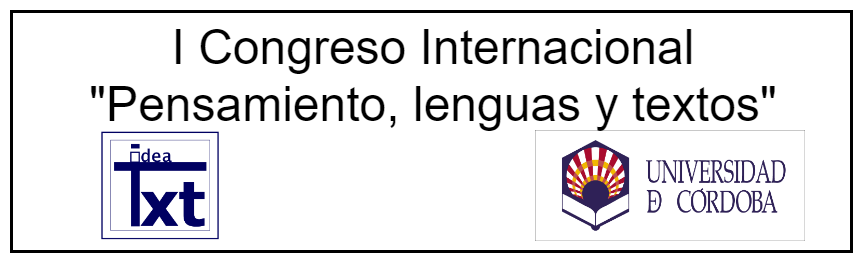 I Congreso Internacional "Pensamiento, lenguas y textos"