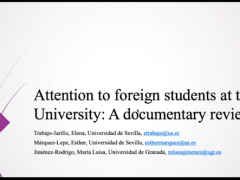 Paper sobre atención al estudiantado extranjero en la universidad, presentado en el WERA Focal Meeting (online, 8 julio 2021)