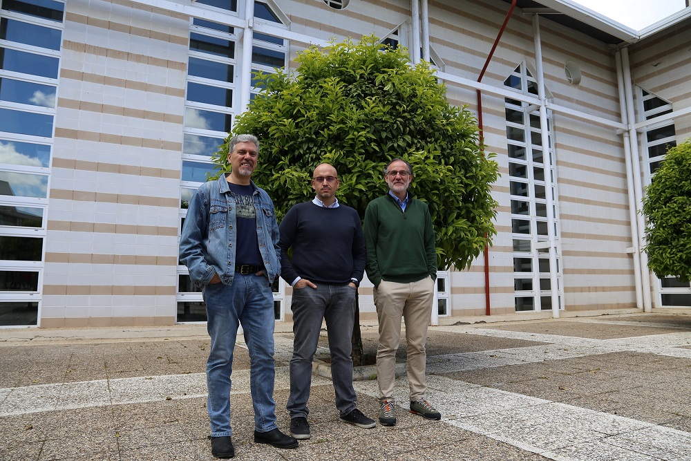 De izquierda a derecha, los investigadores Alejandro Pérez de Luque, Francisco J. Ruiz y Rafael Mª Navarro