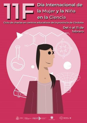 Cartel de las actividades programadas para el 11F Día de la Mujer y la Niña en Ciencia en Córdoba
