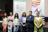 El director de Cultura de la UCO junto a las protagonistas de la jornada y representantes del Aula de Cine y el Centro Andaluz de las Letras.