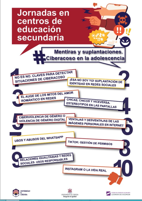 Cartel de la campaña contra el ciberacoso en la adolescencia.