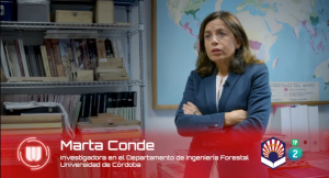 La investigadora Marta Conde durante la emisión del programa