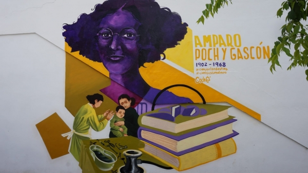 Doctora, mujer y libre: Un grafiti en Aguilar de la Frontera honra la memoria de Amparo Poch y Gascón