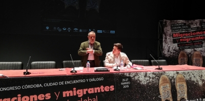 Un momento de la intervención del Defensor del Pueblo en el Congreso &#039;Córdoba, ciudad de encuentro y de diálogo&#039;