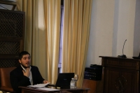 El investigador Francisco Luque durante la presentación de su trabajo