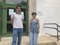 Los investigadores del Departamento de Agronomía Carlos Trapero y Concepción Muñoz 