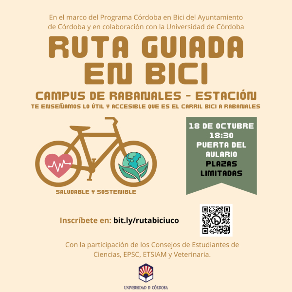 Ruta guiada en bicicleta desde el Campus de Rabanales a la Estación