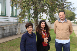 Parte del equipo de investigación. De izqda a dcha, Concepción Muñoz, Anabel Expósito y Feliciano Priego
