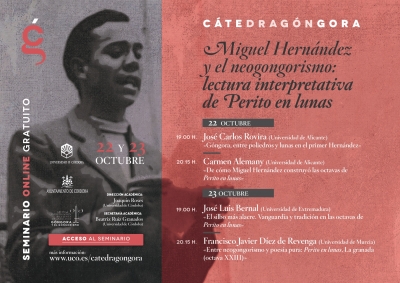 La Cátedra Góngora organiza un seminario virtual sobre Miguel Hernández y el neogongorismo