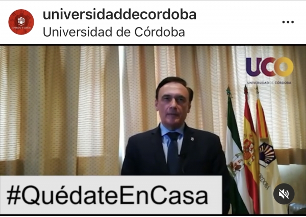 Publicación del video de sensibilización del rector para la campaña de redes sociales #quédateencasa